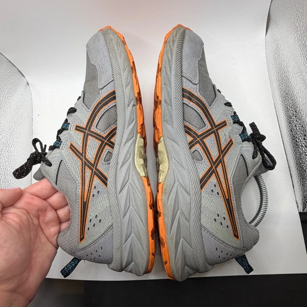 Asics Gel-Venture 9 Trail Running Shoes Grey Orange Sz Mens US 9